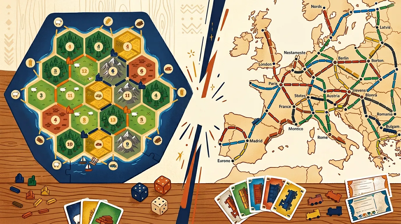 Catan vs Ticket to Ride -- Vilket ska du välja?